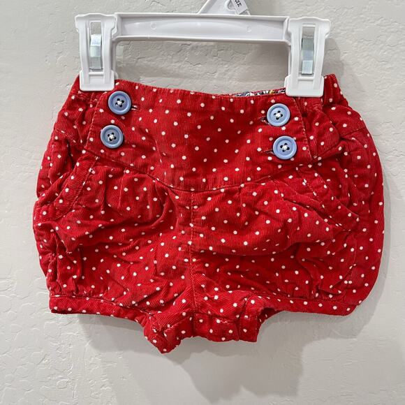Baby Boden Red Polka Dot Cord Bloomers - Picture 1 of 5